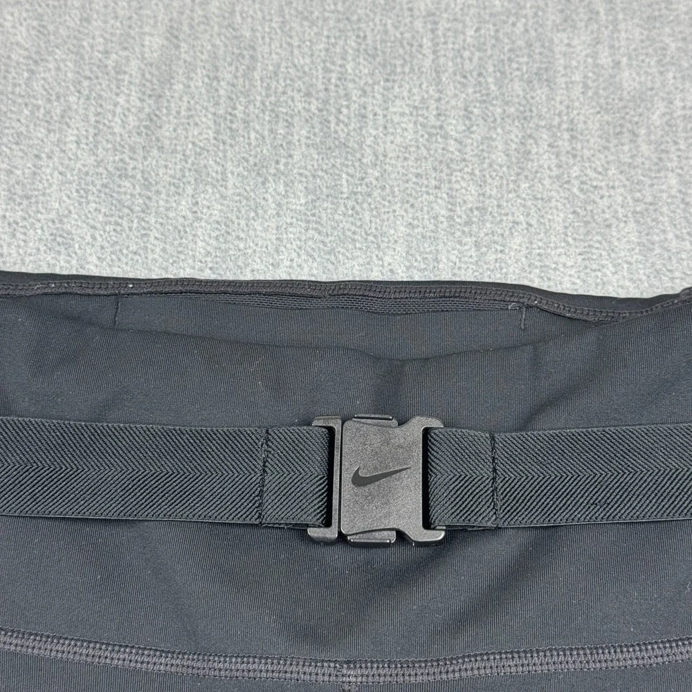 Nike Leggings Women Small Black Dri-FIT One Luxe Buckle Mid-Rise Skinny Gym Yoga